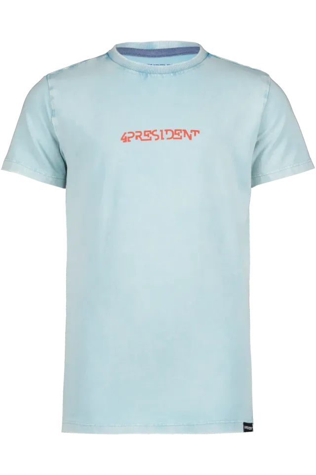 4President Thomas t-shirt blauw katoen jongens