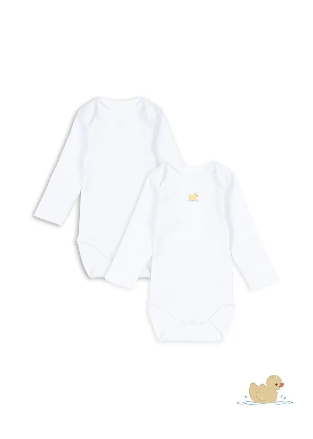 Konges Sløjd Piscina romper optic white 2-pack rib