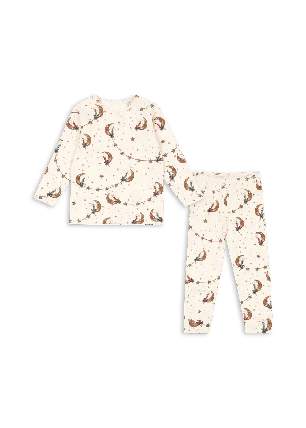 Konges Sløjd Basic Kerstpyjama set luna biokatoen