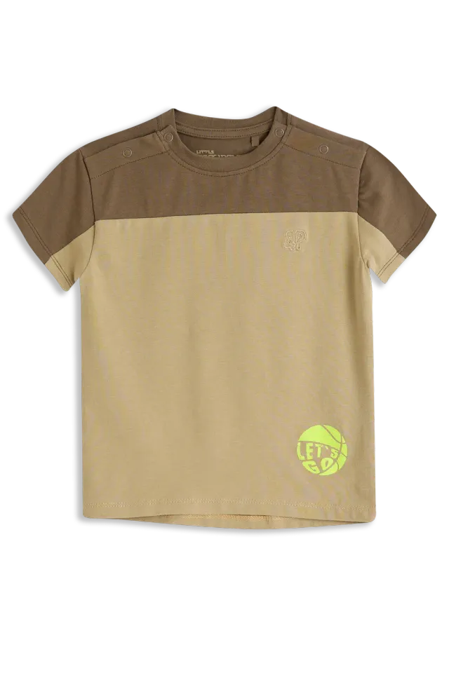 4President Dean Twill t-shirt jongens bruin katoen