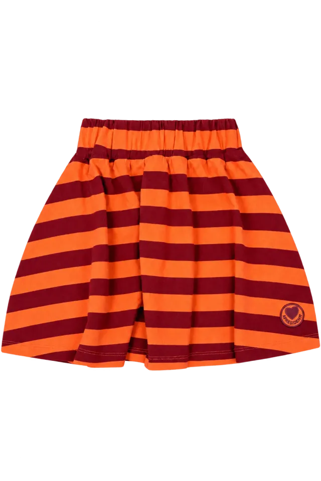 4PRESIDENT India Poppy red rok strepen elastiek katoen