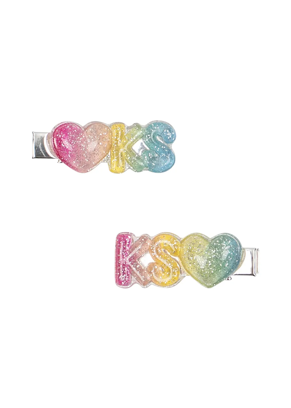 Konges Sløjd glitter haarclips rainbow set van 2