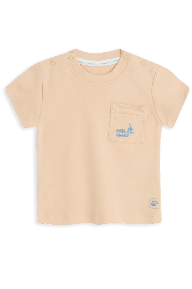 4President Youp T-shirt baby sand katoen