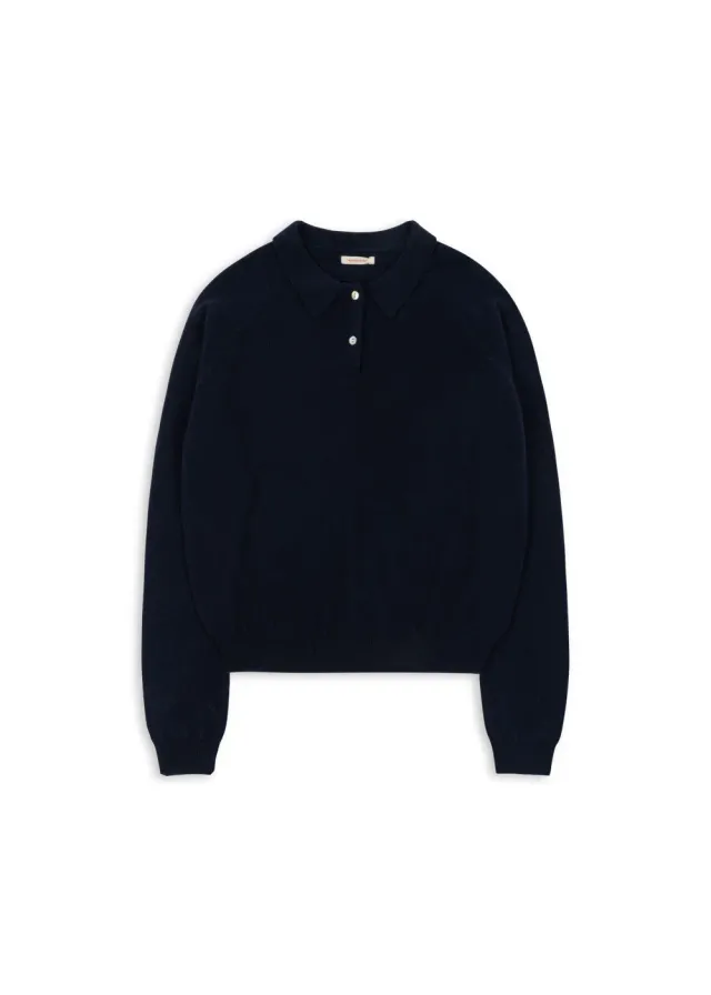 Konges Slöjd Mama Polo trui midnight navy wol