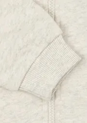 Konges Sløjd Loupy Zip Hoodie off white melange biokatoen