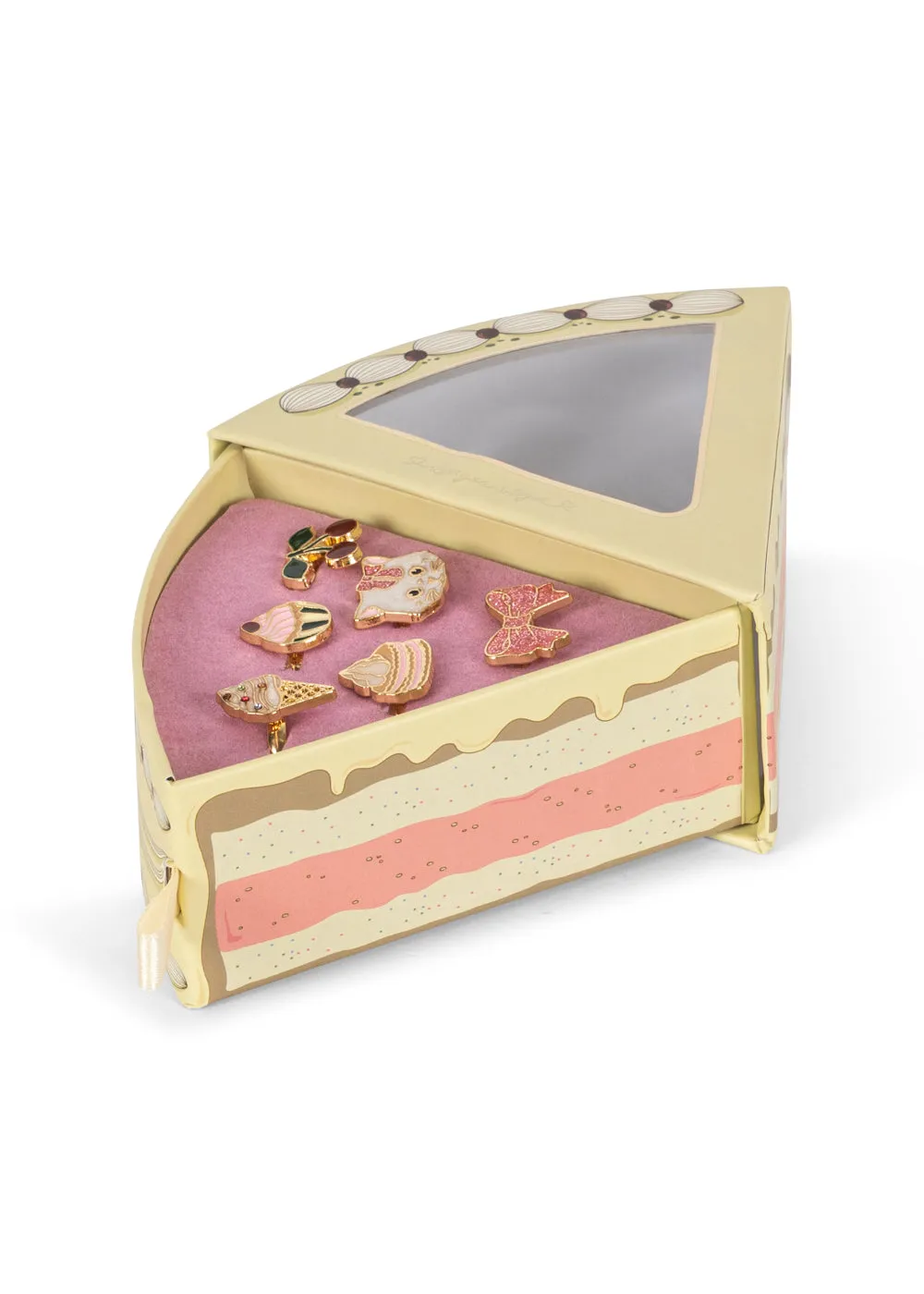 Konges Sløjd Kitty Sweets Ringen set 6 stuks gold