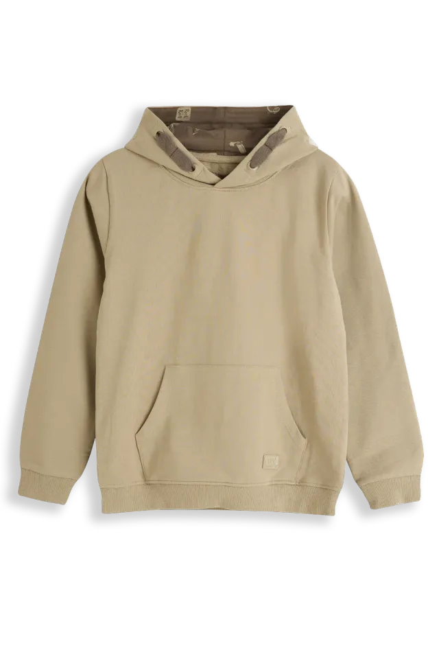 4President Bas Twill hoodie koelbruin katoen