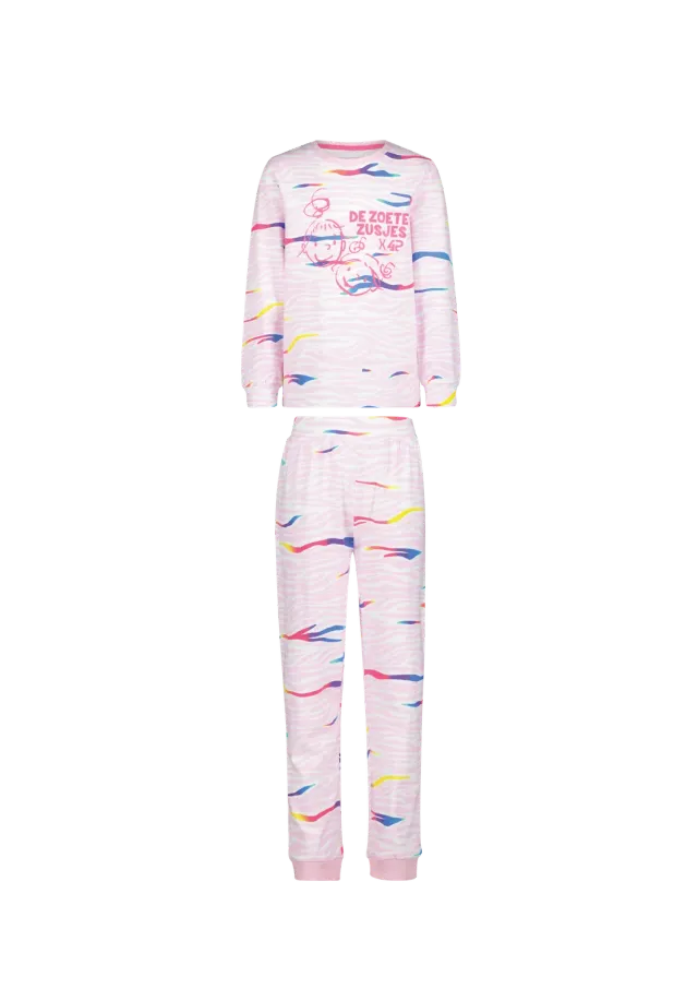 4PRESIDENT Jitske Zoete Zusjes pyjama biokatoen lines aop