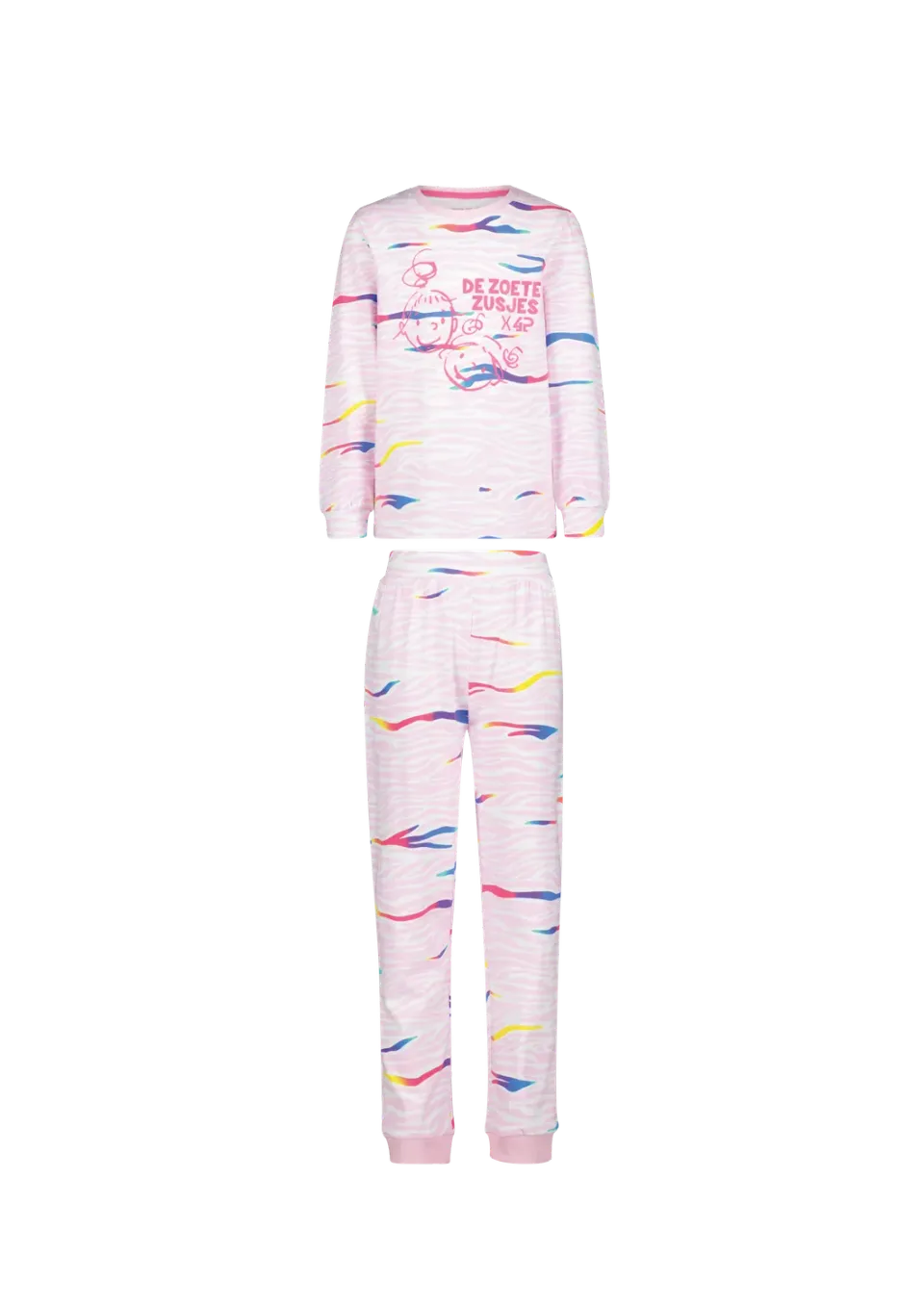 4PRESIDENT Jitske Zoete Zusjes pyjama biokatoen lines aop