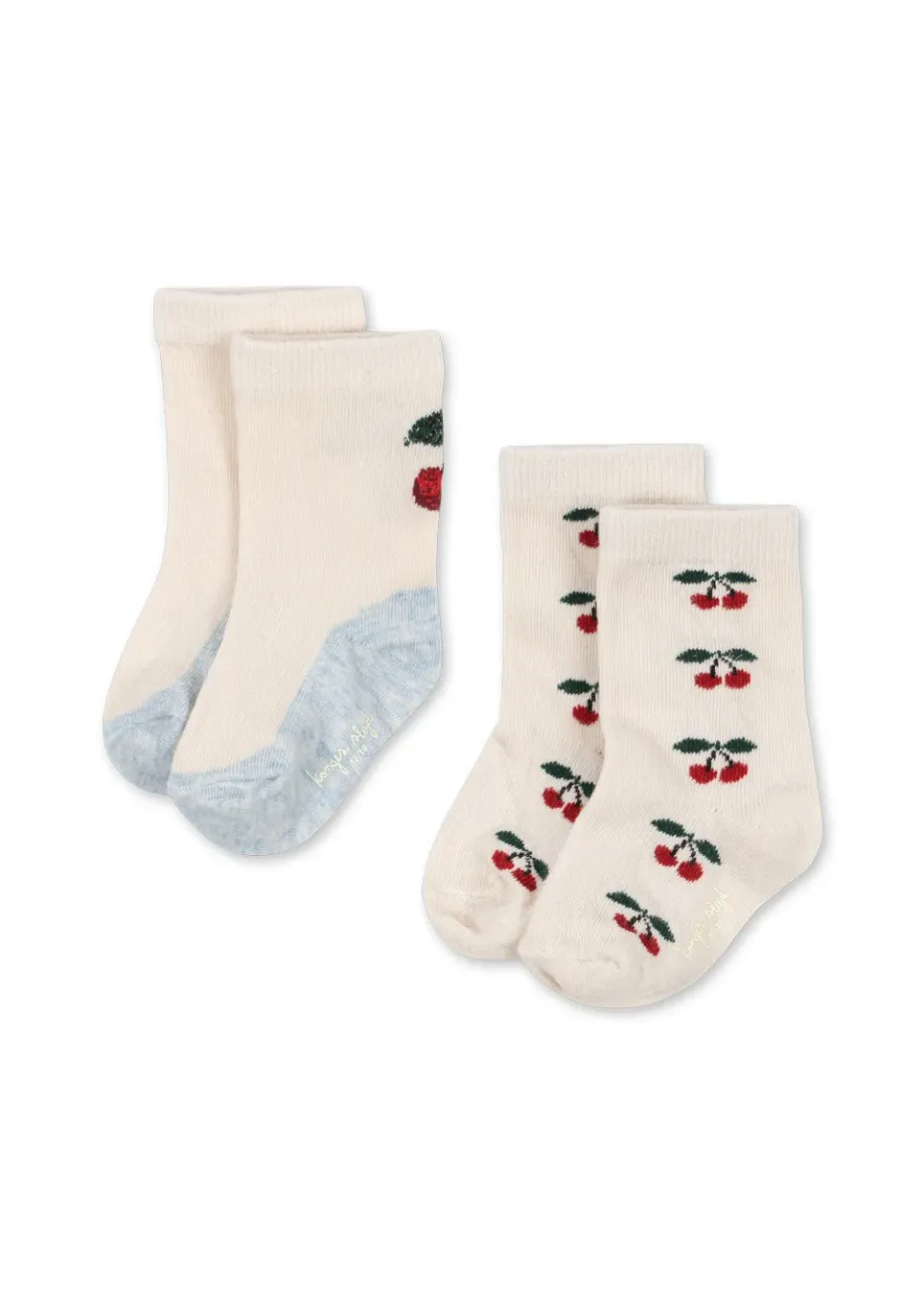 Konges Sløjd Jacquard Cherry sokken 2-pack
