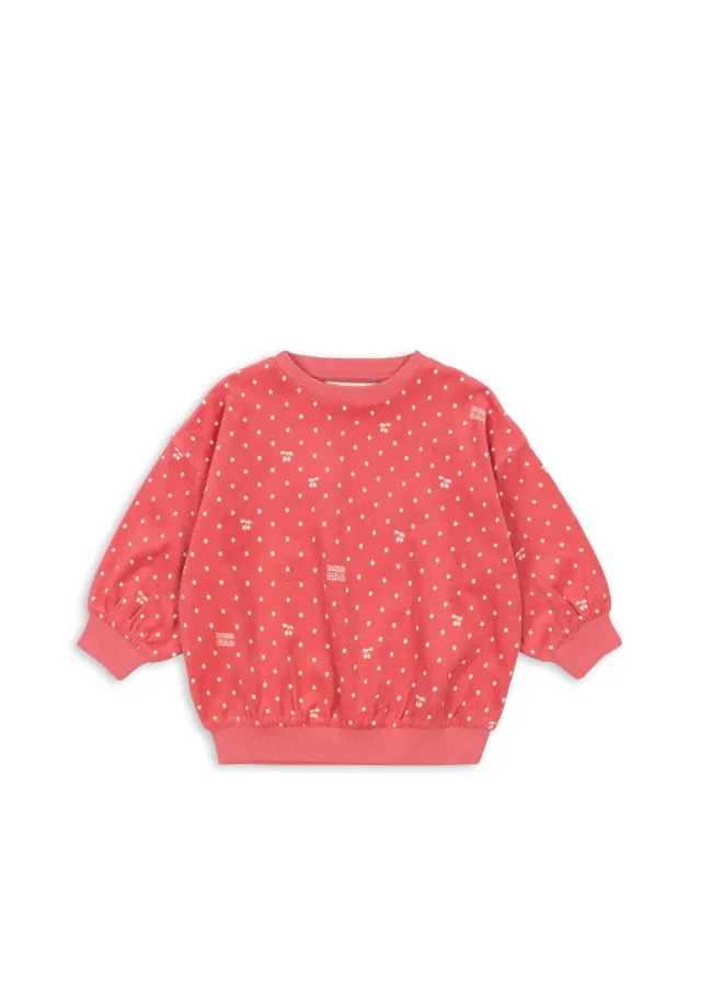 Konges Sløjd Itty sweatshirt cherry berry dot biokatoen