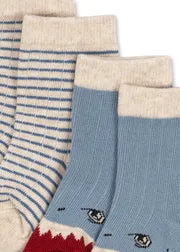 Konges Sløjd Shark sokken 2-pack biokatoen rib