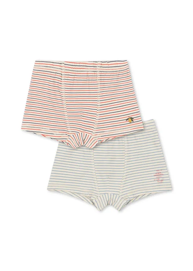 Konges Sløjd Basic boxershorts 2-pack stripe katoen