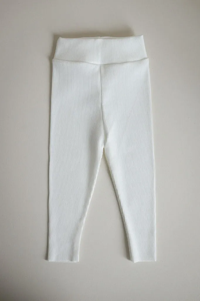 Louloúdi legging ribstof 50/56 naturel comfortabel