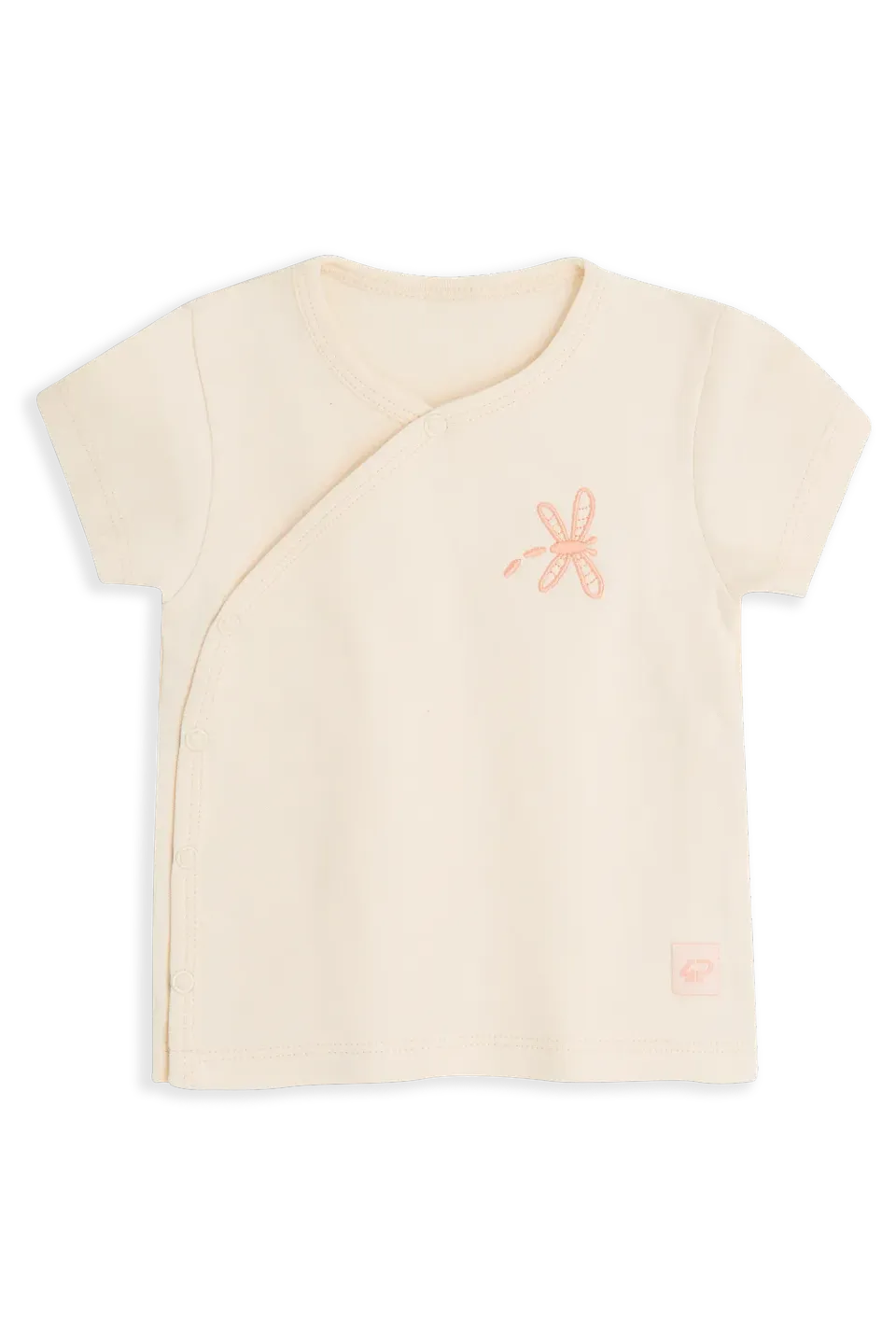 4President Yill overslagshirt roze katoen korte mouw