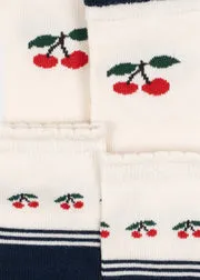 Konges Sløjd sokken cherry 2-pack katoen