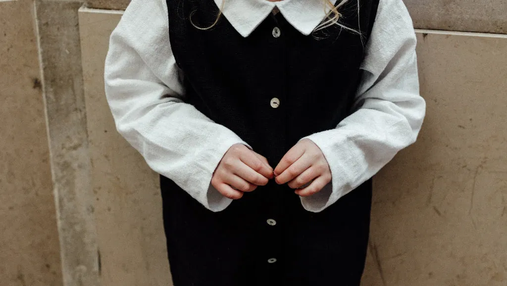 Louloúdi Jordan jumpsuit zwart linnen 2x mee