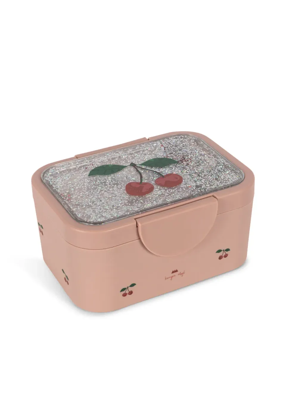 Konges Sløjd Cherry Blush glitter lunchbox met vak
