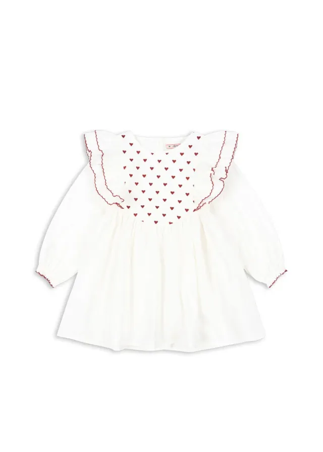 Konges Sløjd Coeur Jurk pure white biokatoen