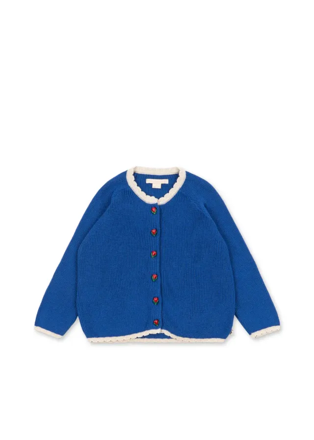 Konges Sløjd Lallo cardigan blauw katoen