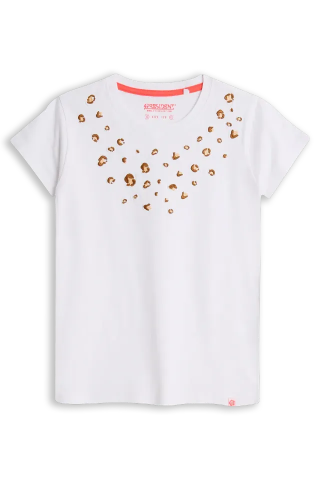 4President Hannah Bright White T-shirt smiley