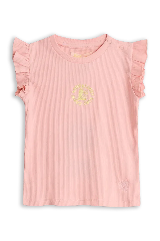 4President Daniek top meisjes powder pink streep