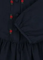 Konges Sløjd Emmy jurk dark navy biokatoen