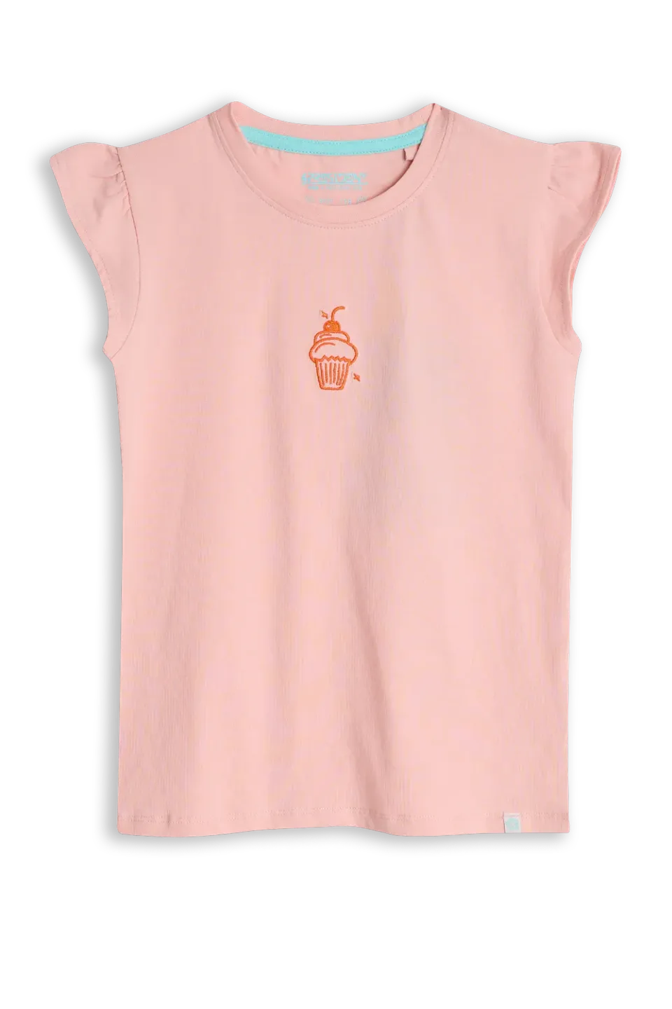 4PRESIDENT Berra T-shirt Powder Pink ruches katoen