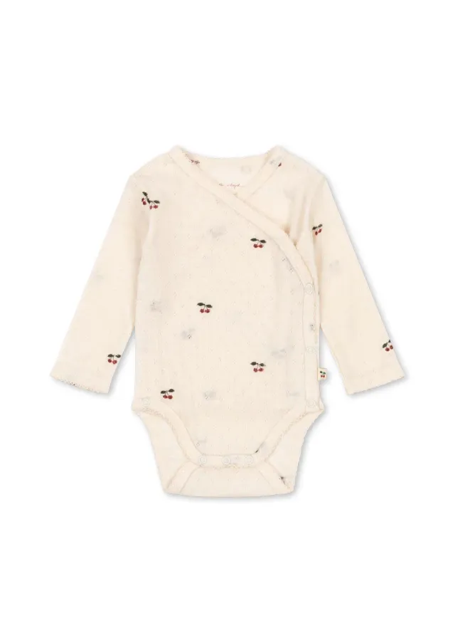 Konges Sløjd Uma newborn romper cherry merinowol