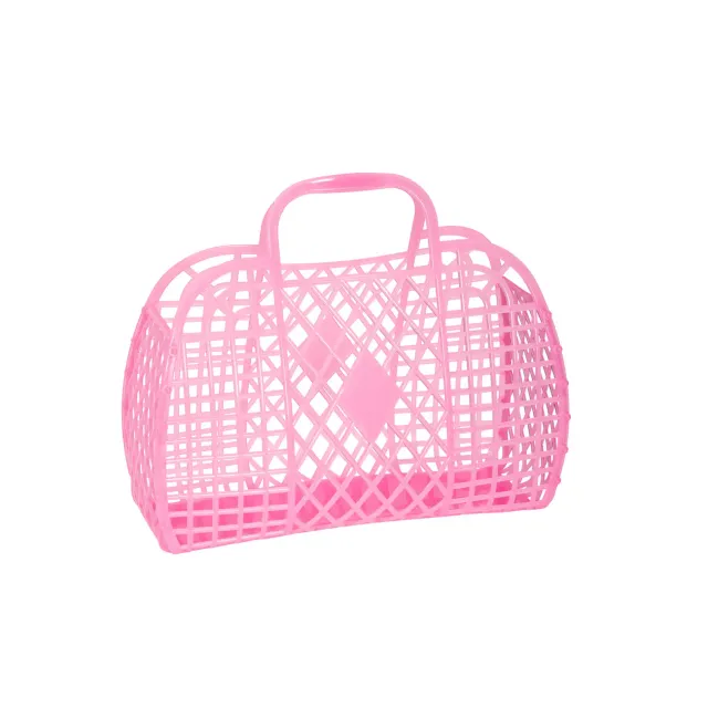 The Mompany Retro Basket mandje S neon roze
