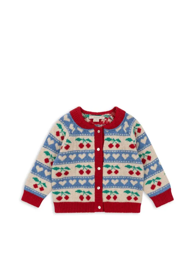 Konges Sløjd Belou vestje cherry stripe wolmix
