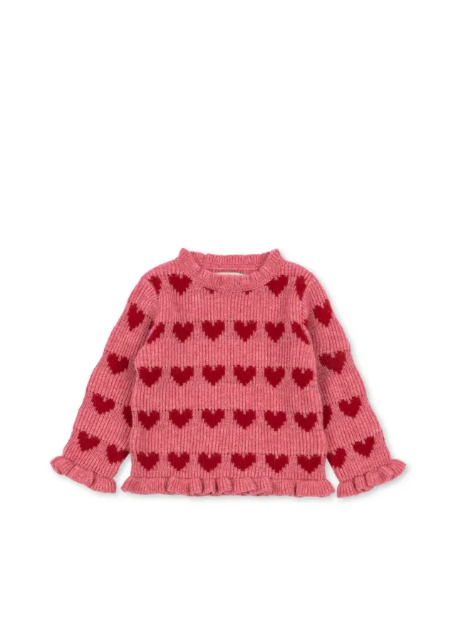 Konges Sløjd Laula sweater trui heart wolmix