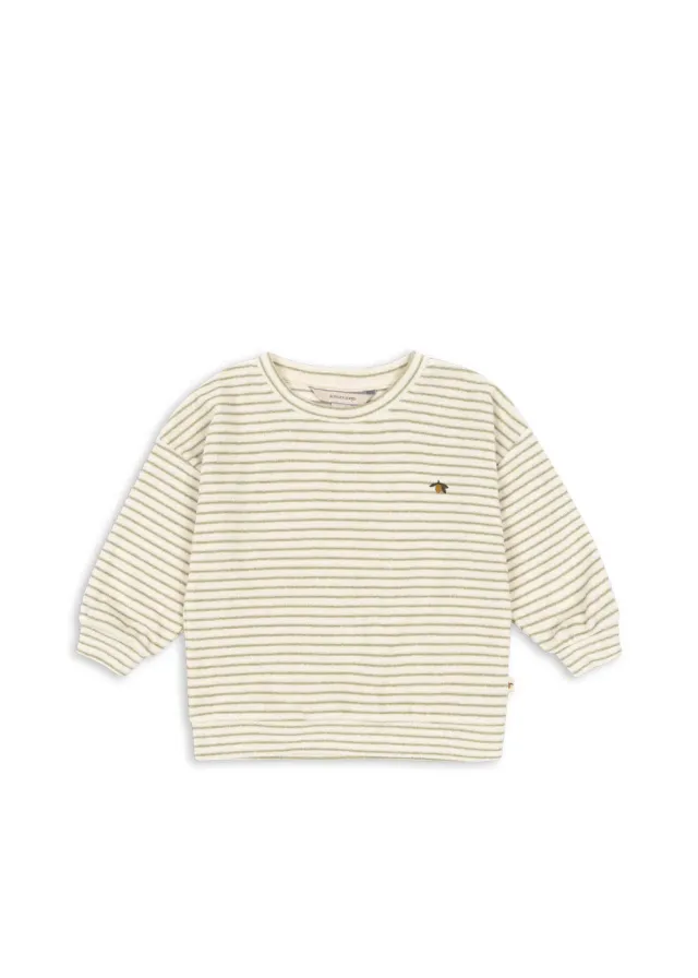 Konges Sløjd Itty sweater tea stripe biokatoen