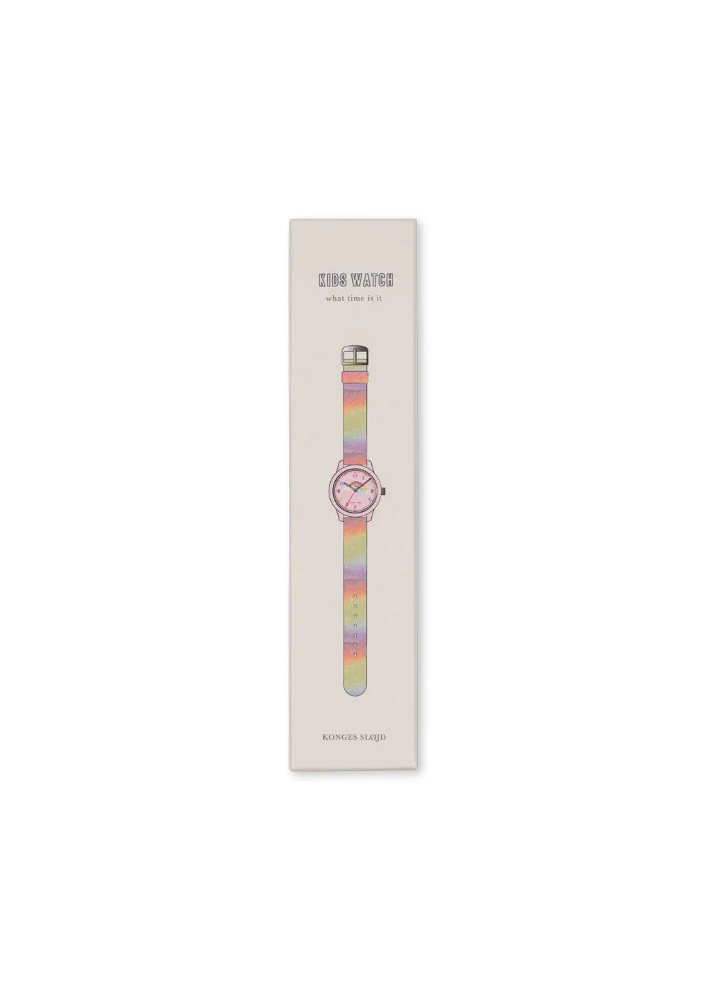 Konges Sløjd Regenboog kinderhorloge rainbow glitter waterdicht