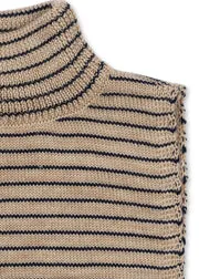 Louli Nekwarmer merino stripe bluie kind