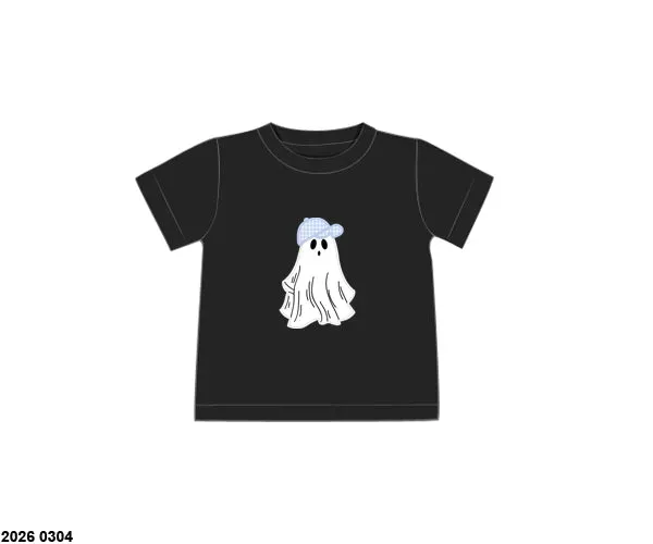 Busy Bee Smocks Gingham Ghost Jongensshirt Met Spook Applicatie