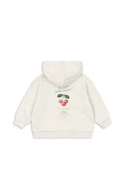 Konges Sløjd Loupy Zip Hoodie off white melange biokatoen