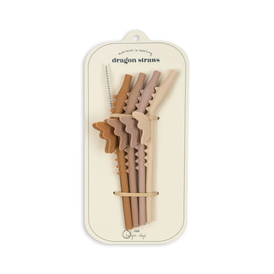 Konges Sløjd rietjes 4-pack blush mix siliconen