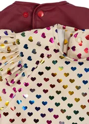 Konges Sløjd slab met mouwen coeur glitter 2-pack