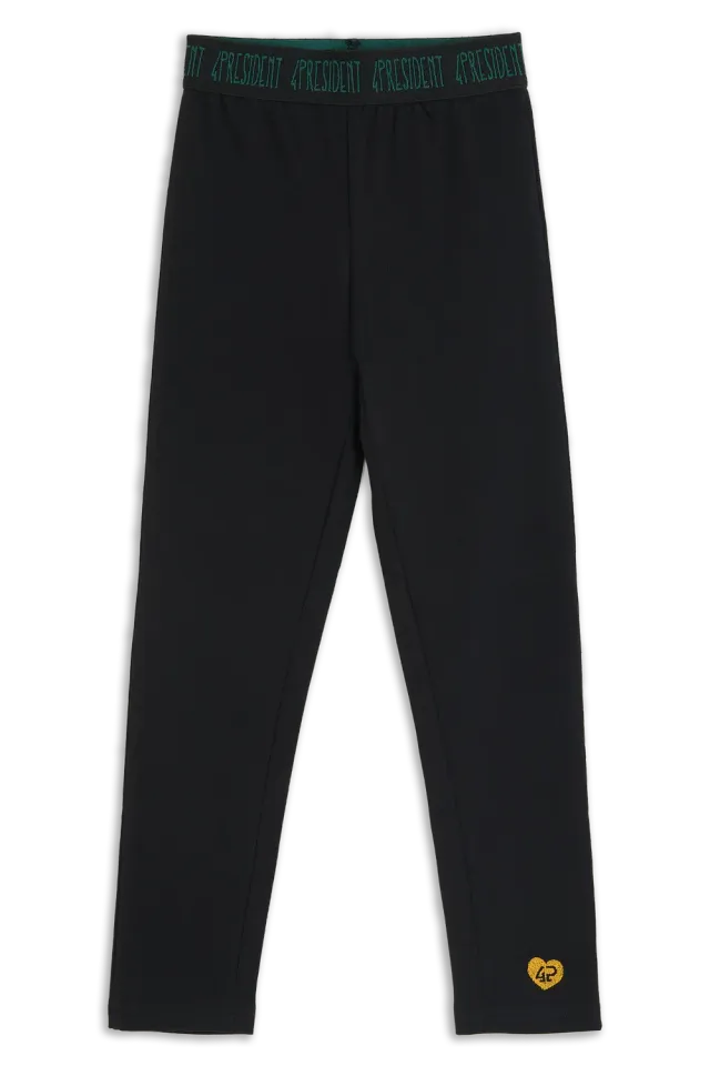 4President Ariana Black leggings zwart meisjes katoen