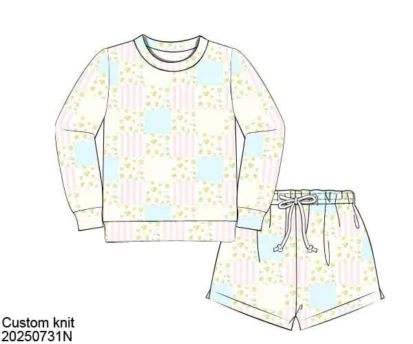 Busy Bee Smocks Girls Only Mom Mini Polly Patchwork loungeset 6