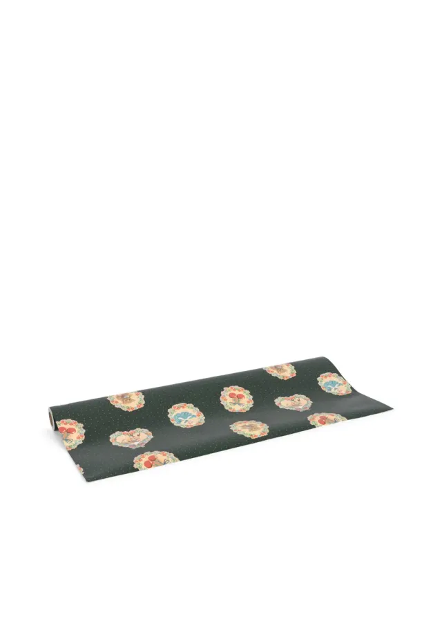 Konges Sløjd Pakpapier Cadeaupapier Deer Diary Green 10 M