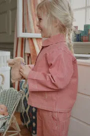 Konges Sløjd Luc broek milk rouge stripe biokatoen