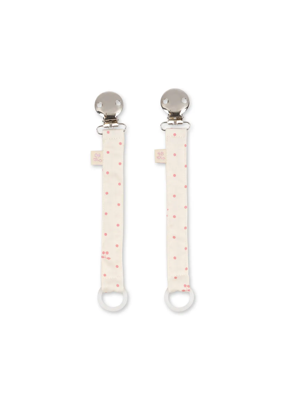 Konges Sløjd Speenkoord 2-Pack Cherry Dot Fopspeenclip