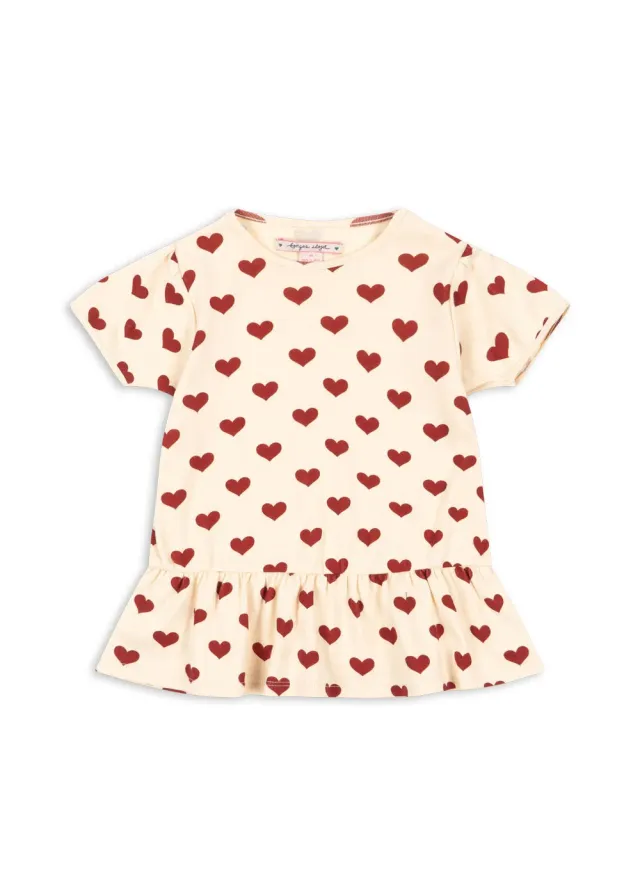 Konges Sløjd Basic Ruche T-shirt amour rouge