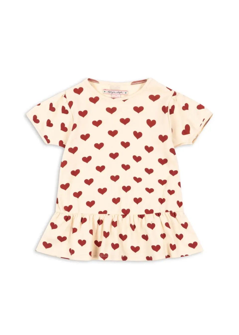Konges Sløjd Basic Ruche T-shirt amour rouge