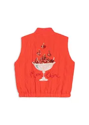 Konges Sløjd Juno bodywarmer fiery red winddicht kids