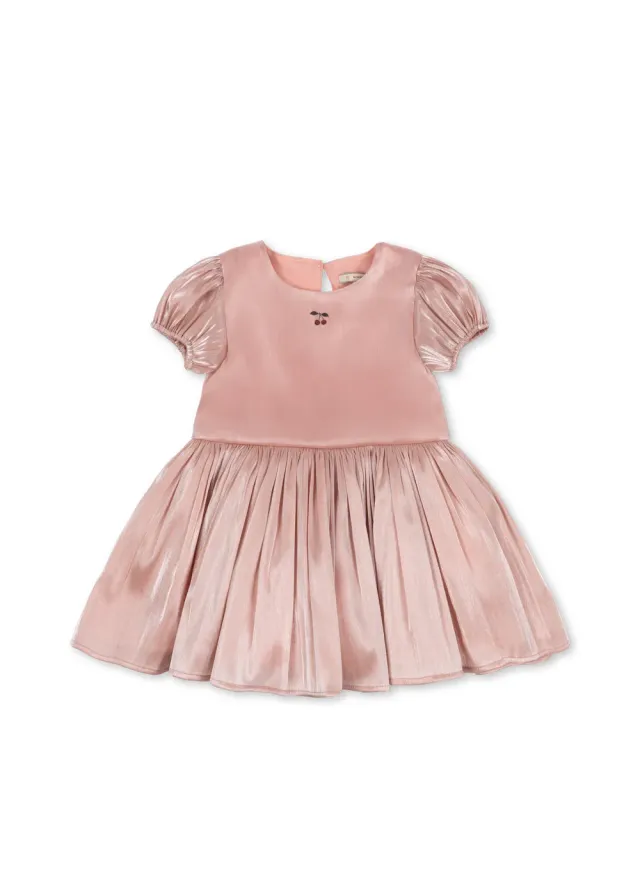 Konges Sløjd Fia jurk silver pink pofmouwen