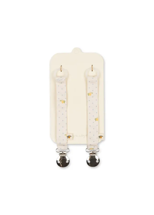 Konges Sløjd Speenkoord Lemon Dot 2-pack speenclip