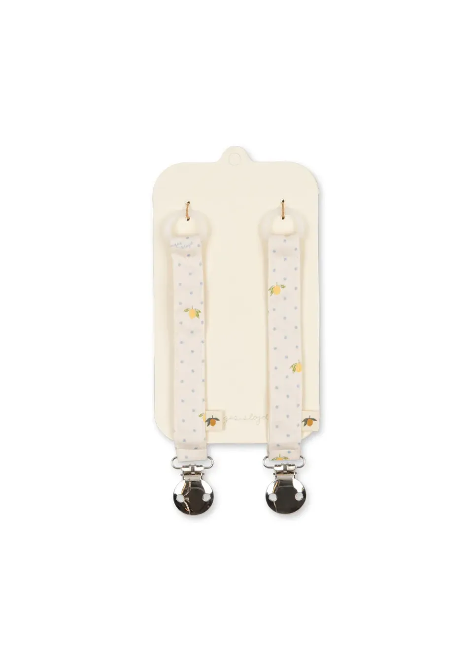 Konges Sløjd Speenkoord Lemon Dot 2-pack speenclip